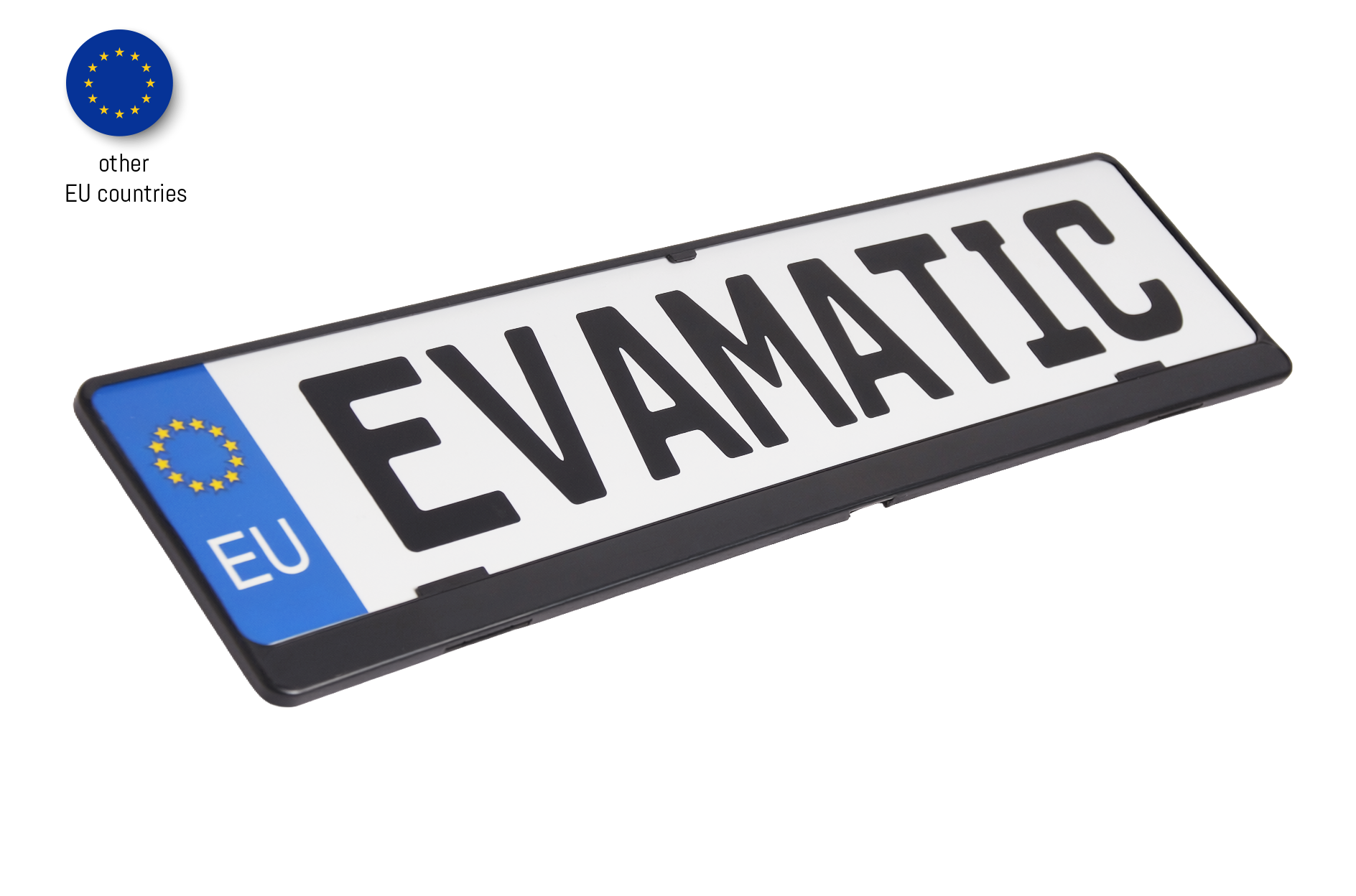 Kennzeichenhalter bedruckt EU Deutschland 520x110 mm