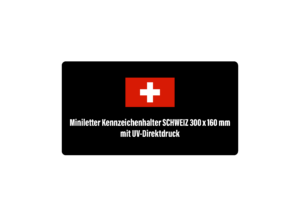 Decotafel/Miniletter 5 Decotafel / Miniletter / Kennzeicheneinleger UV Digitaldruck für PKW Kennzeichenhalter Schweiz 300x160mm